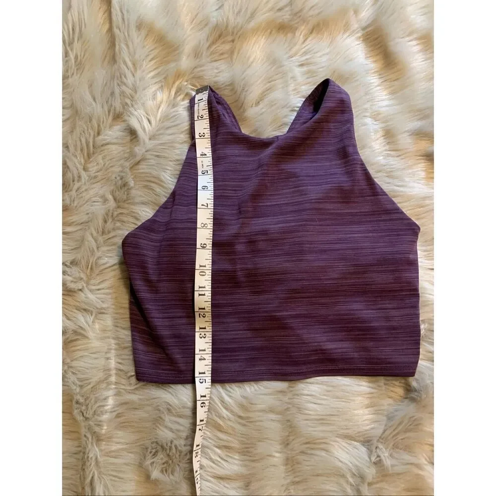 ATHLETA Conscious Space Dye Crop Bra Purple Medium